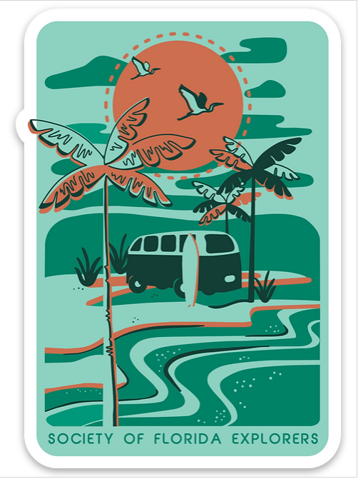 Off Beach Explorer Sticker