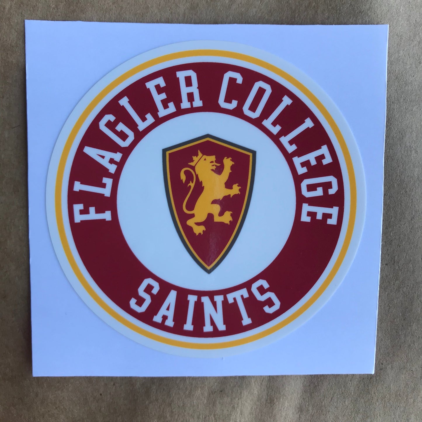 Flagler College Saints Round Sticker