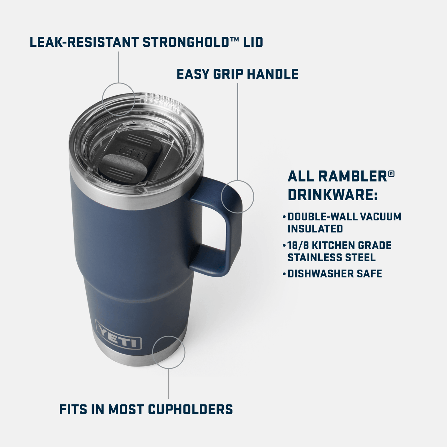 Rambler® 20 oz Travel Mug - Navy