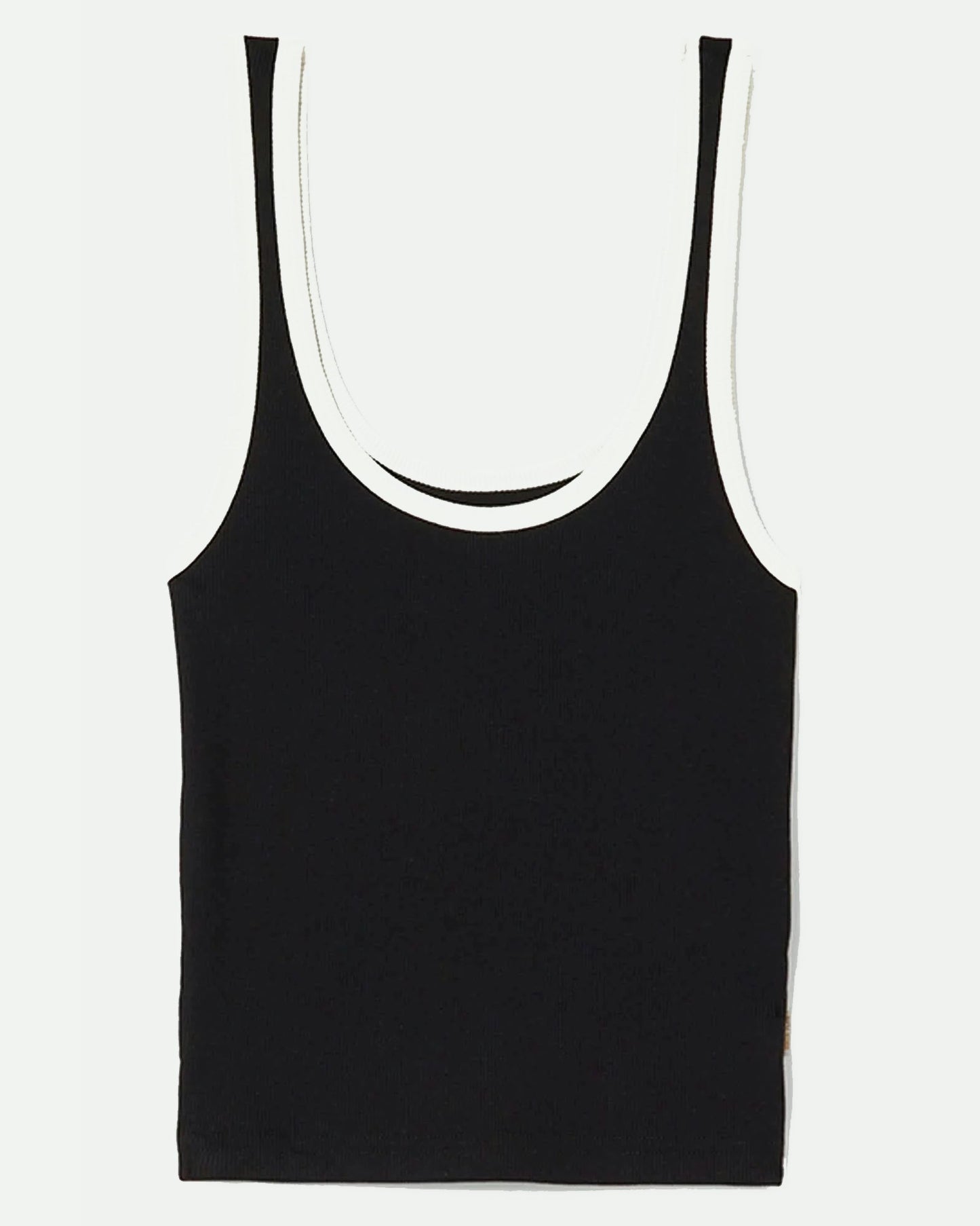 Ringer Organic A-Tank - Black / Off White
