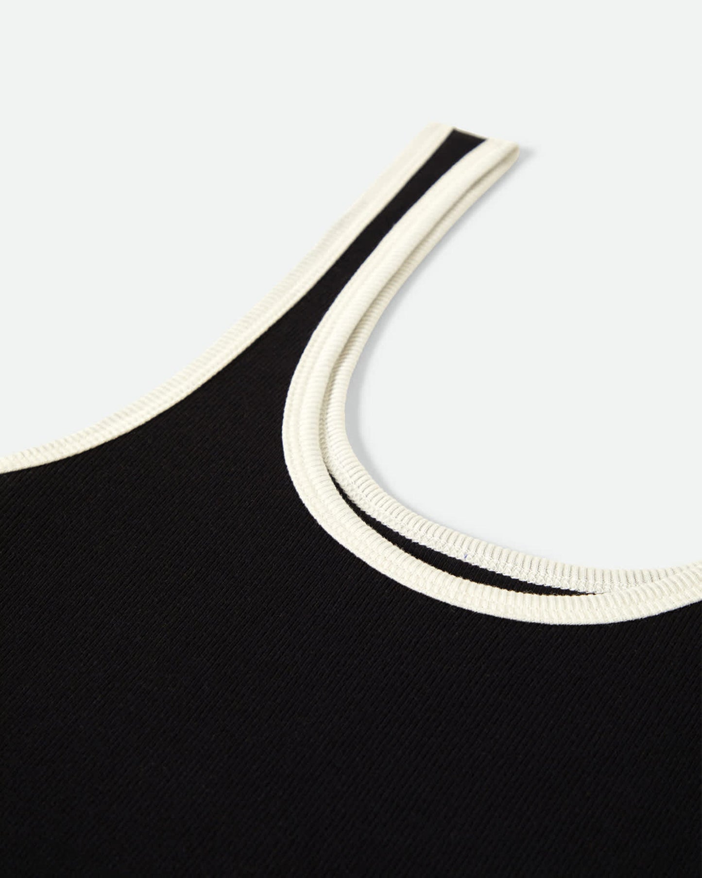 Ringer Organic A-Tank - Black / Off White