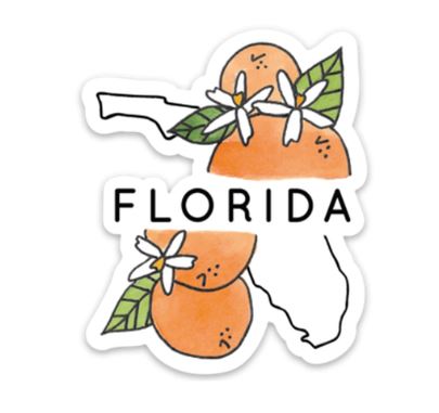 Florida Oranges State Sticker