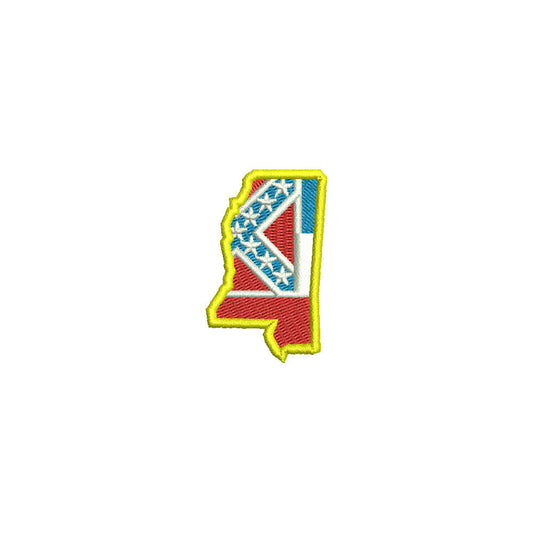 Mississippi State Flag Map
