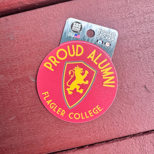 Rugged Proud Alumni Circle Sticker