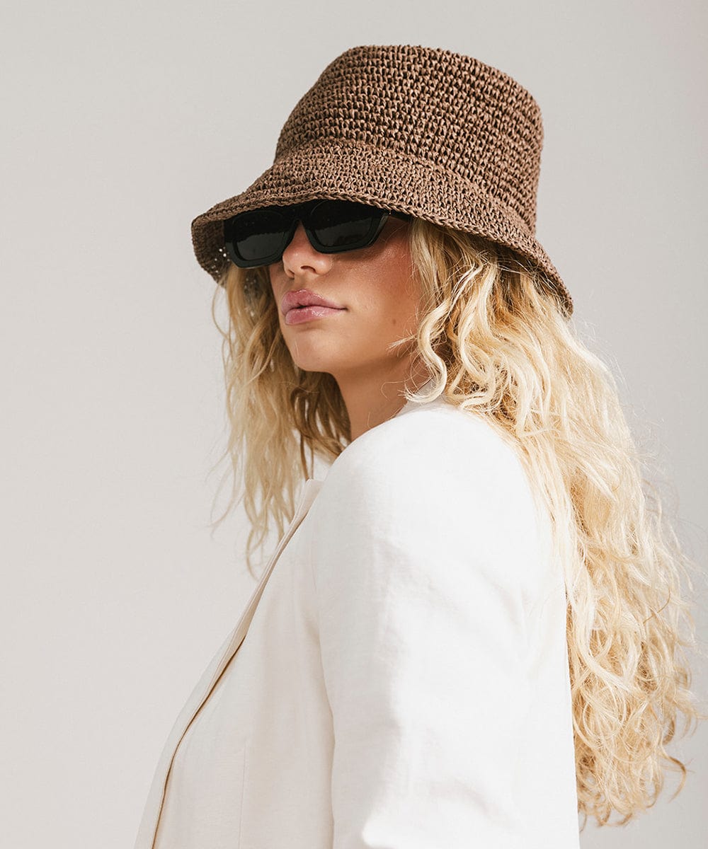 Sal Crochet Packable Bucket Hat