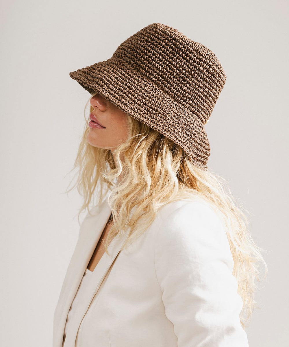 Sal Crochet Packable Bucket Hat