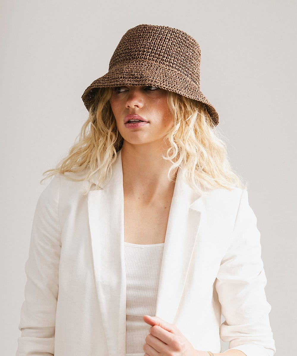Sal Crochet Packable Bucket Hat
