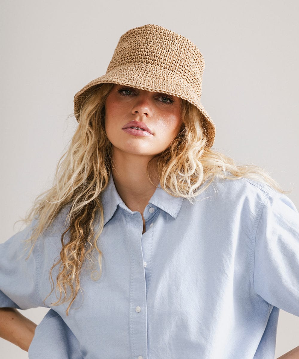 Sal Crochet Packable Bucket Hat