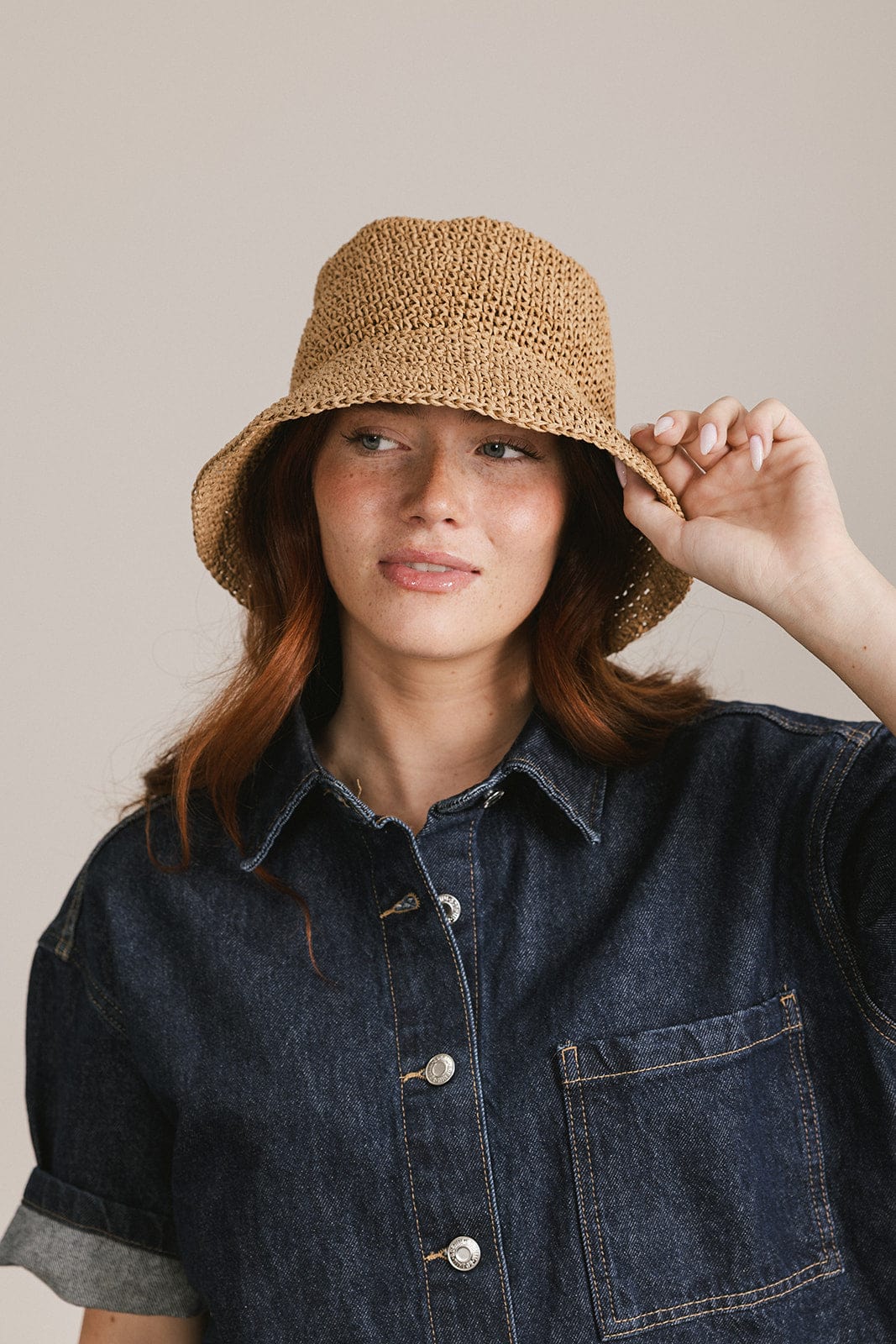 Sal Crochet Packable Bucket Hat