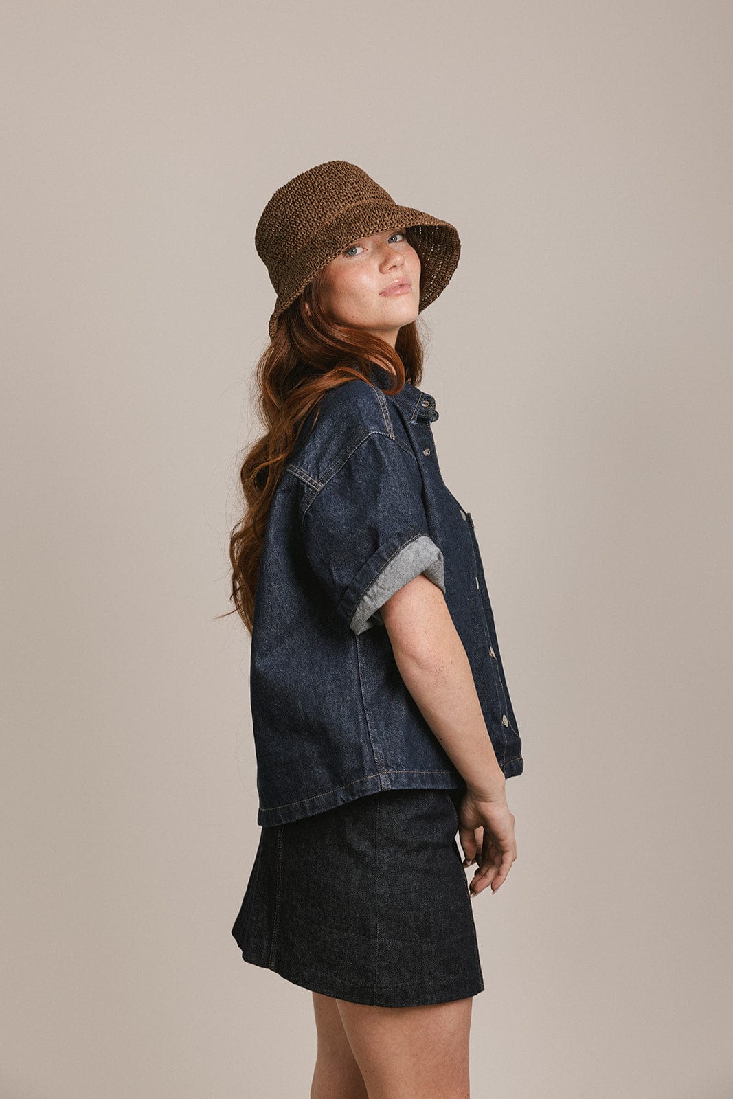 Sal Crochet Packable Bucket Hat