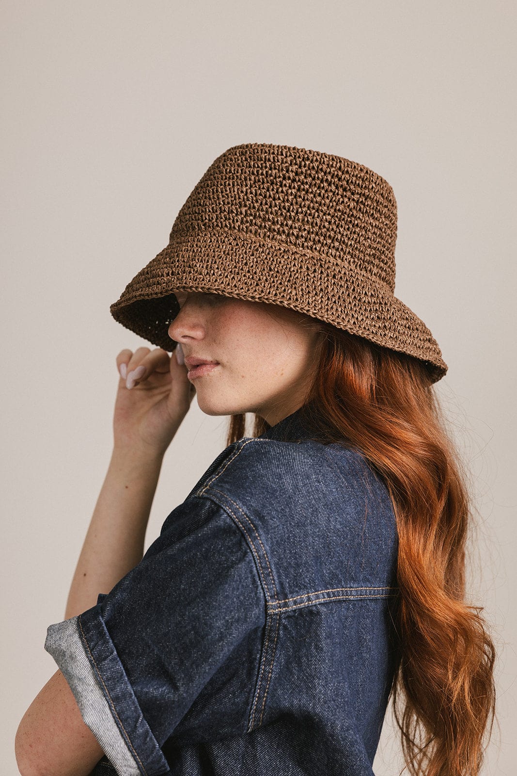 Sal Crochet Packable Bucket Hat